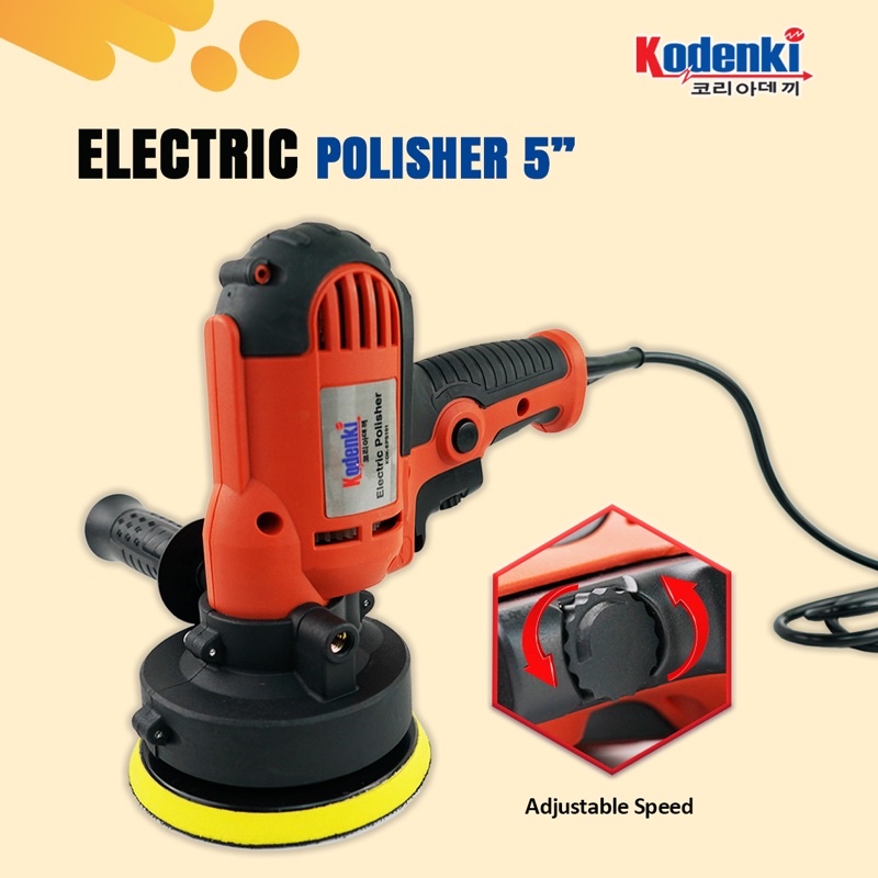 Mesin Poles Mobil Motor 5 Inch 2 arah Variable Speed Alat Poles Mobil Motor Tembok Lantai Electric Polisher 5&quot; Kodenki