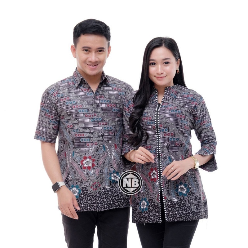 BISA PASANGAN DAN TERPISAH / ATASAN BATIK PRIA WANITA / BATIK KERJA / BATIK TERBARU / BATIK TERLARIS motif boto silver PRIA &amp; WANITA