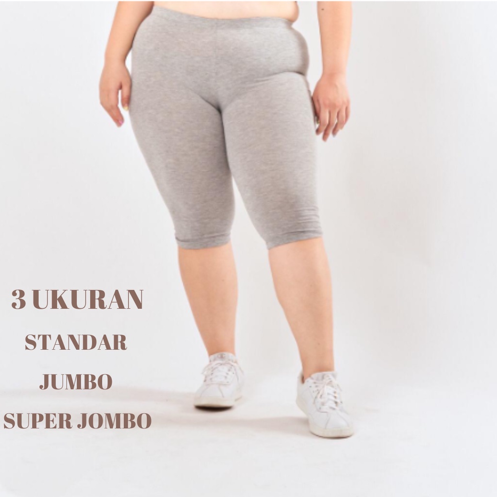 LEGGING PENDEK KAOS SUPER JUMBO 3 UKURAN TERMURAH