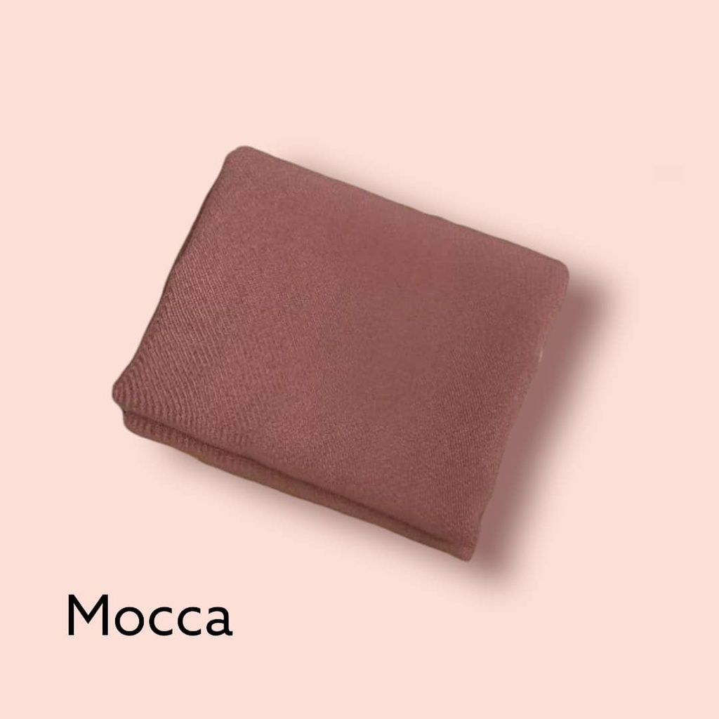 kerudung jilbab / hijab segi empat syar'i jumbo syari polos bahan wolfis premium warna coklat mocca 
