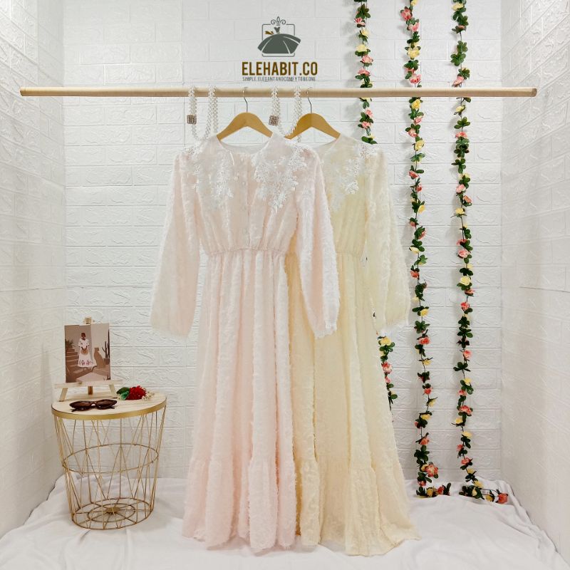 ELEHABIT.CO | FUZZY DRESS + FREE BELT MUTIARA IMPORT ORIGINAL KOREA - DRESS BULU FUZZY KOREA