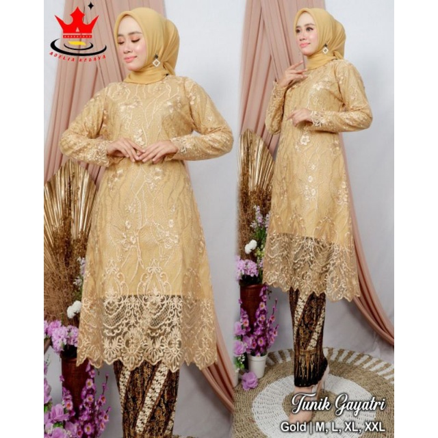 SET TUNIK DIAJENG-KEBAYA PESTA-SERAGAMAN RESEPSI-KEBAYA TULLE MODERN-TUNIK TERLARIS TERMURAH
