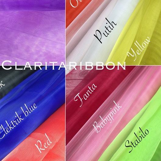 ♥ Kain Crinoline Yure Hardnett Jaringkaku lebar1,5m ♢