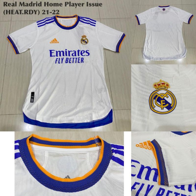 Jersey Madrid Home Versi Pemain / Player Issue Home Terbaru 2021/2022 GO Import