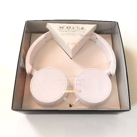 Foldable Wired Headphone Miniso Original H680 Putih - Preloved