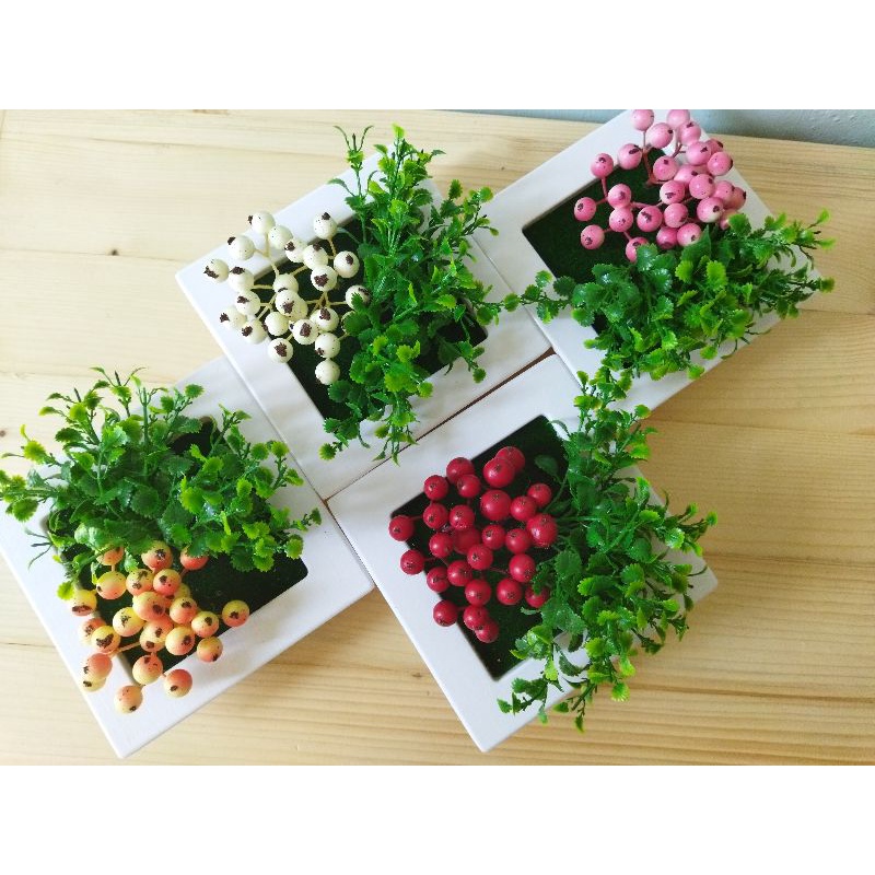 Tanaman bunga hias plastik artificial bunga gantung tempel wreathflower