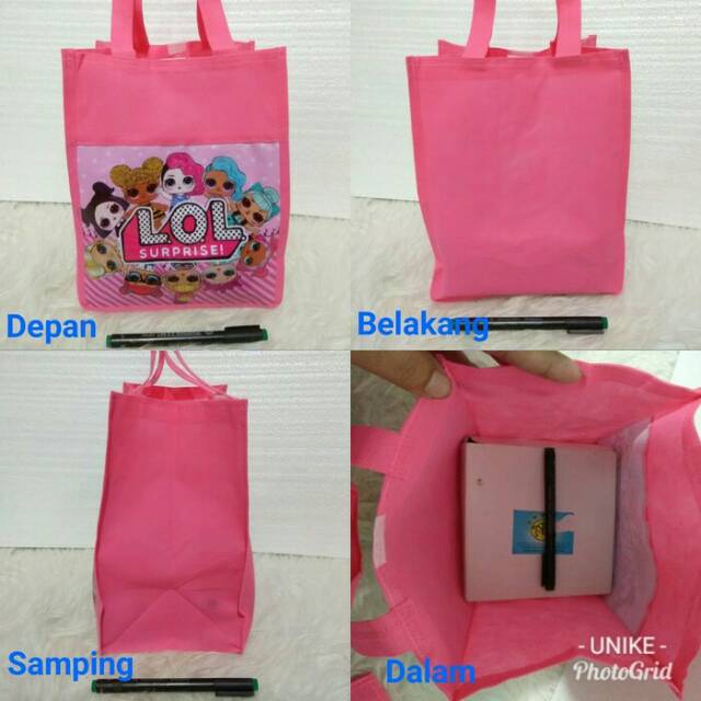 

MarMon tas NK shimer shine full motiv souvenir ultah anak