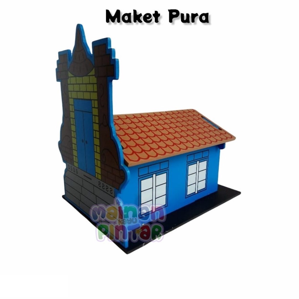 Maket Rumah Ibadah 3D Masjid Gereja Pura Wihara Klenteng Alat Peraga Edukasi Anak