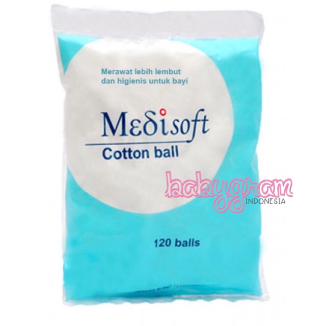 Kapas Medisoft Cotton Ball 120 balls 75 gr / 120gr Kapas Bola Bayi