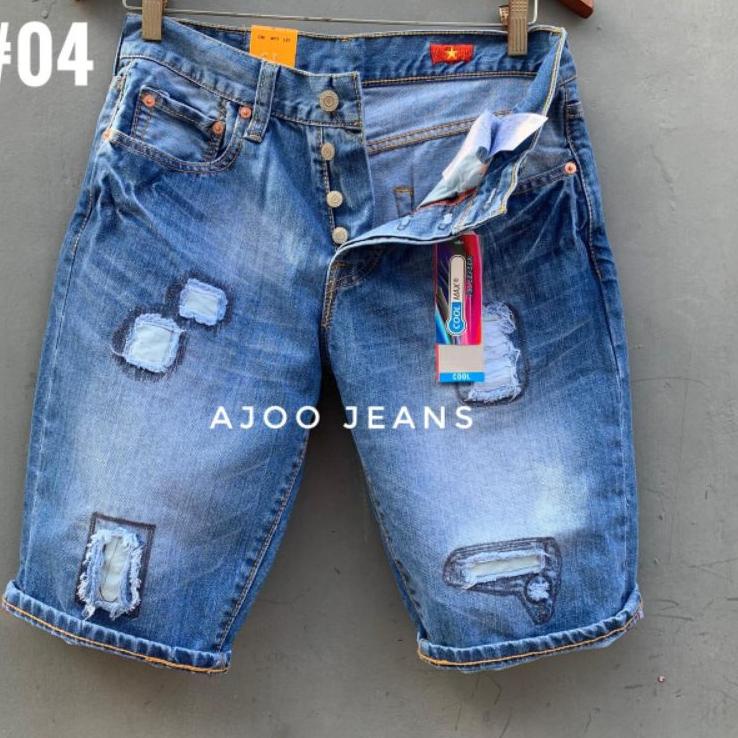 Celana Pendek Import Pria 501 Sobek Fashion Made In Vietnam 🇻🇳 BestSeller "BLT. 37349"