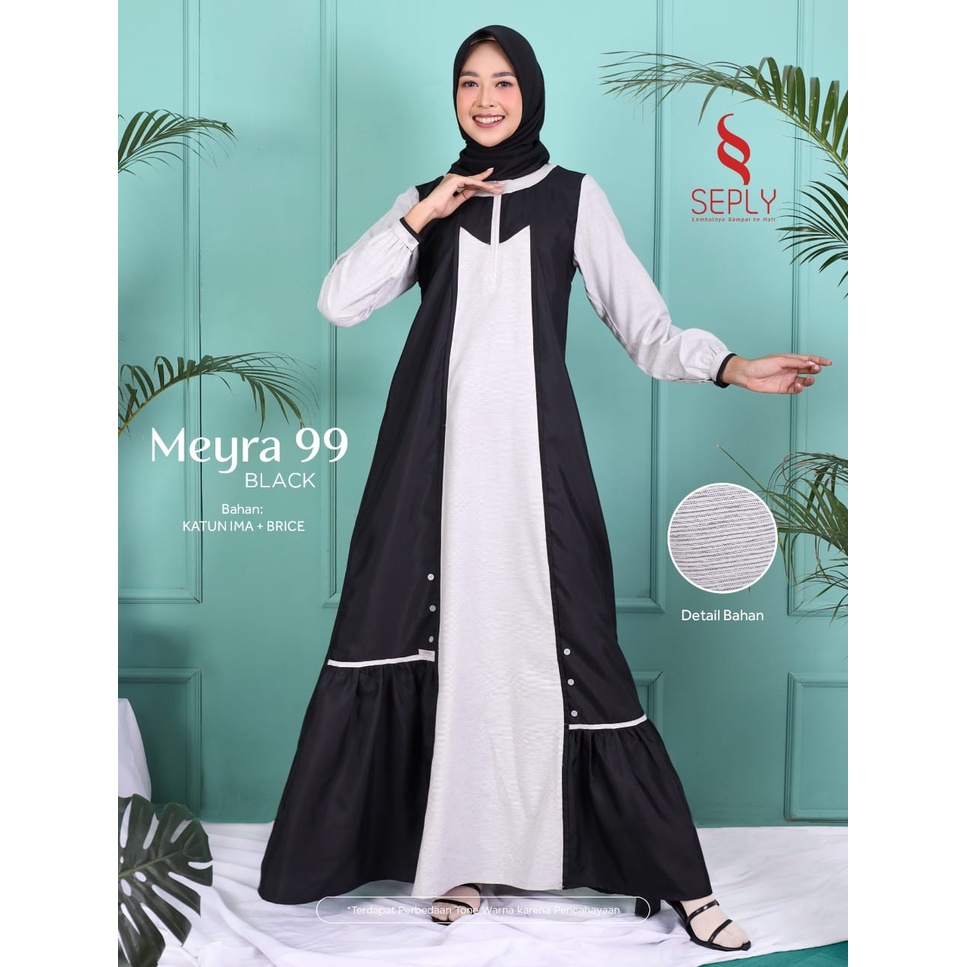 Cod Gamis Seply Terbaru 2022 Gamis Seply Meyra 99 Dress Wanita Kekinian Model Rufle Bawah Gamis Sepl
