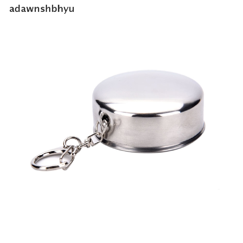 Adawnshbhyu Gelas Cangkir Lipat Stainless Steel Portable Outdoor Travel Lipat Collapsible Cup Telescopic