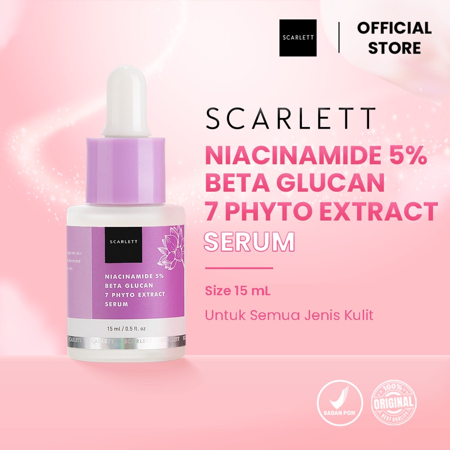 Scarlett Whitening Niacinamide 5% Beta Glucan 7 Phyto Extract Serum