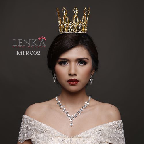 [BISA COD] MAHKOTA PENGANTIN PESTA AKSESORIS RAMBUT FULL ROUND MFR002