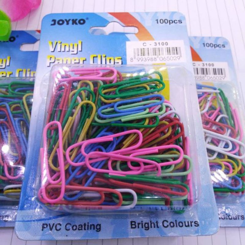 

PAPER CLIP WARNA WARNI MURAH PENJEPIT KLIP KERTAS WARNA JOYKO