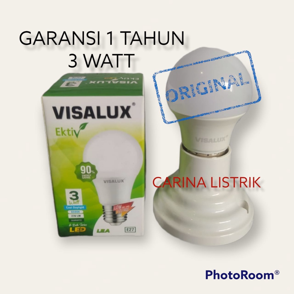 VISALUX EKTIV LAMPU LED BULB 3W GARANSI 1 TAHUN SNI