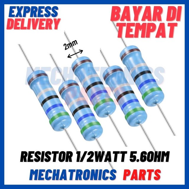 [PAS-9482] RESISTOR 1/2WATT 5.6OHM