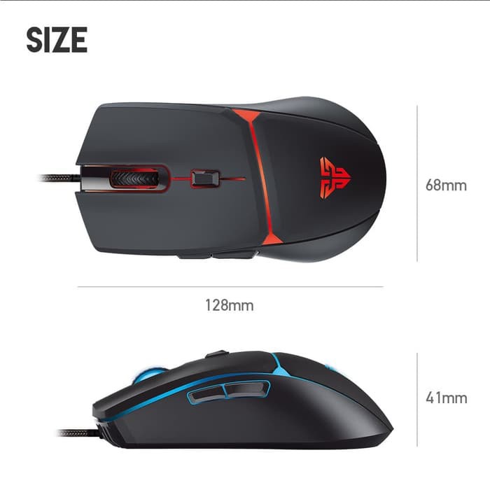 Mouse Game Gaming Fantech RGB VX7 CRYPTO Macro FPS 8000 DPI Pubg Fortnite Dota