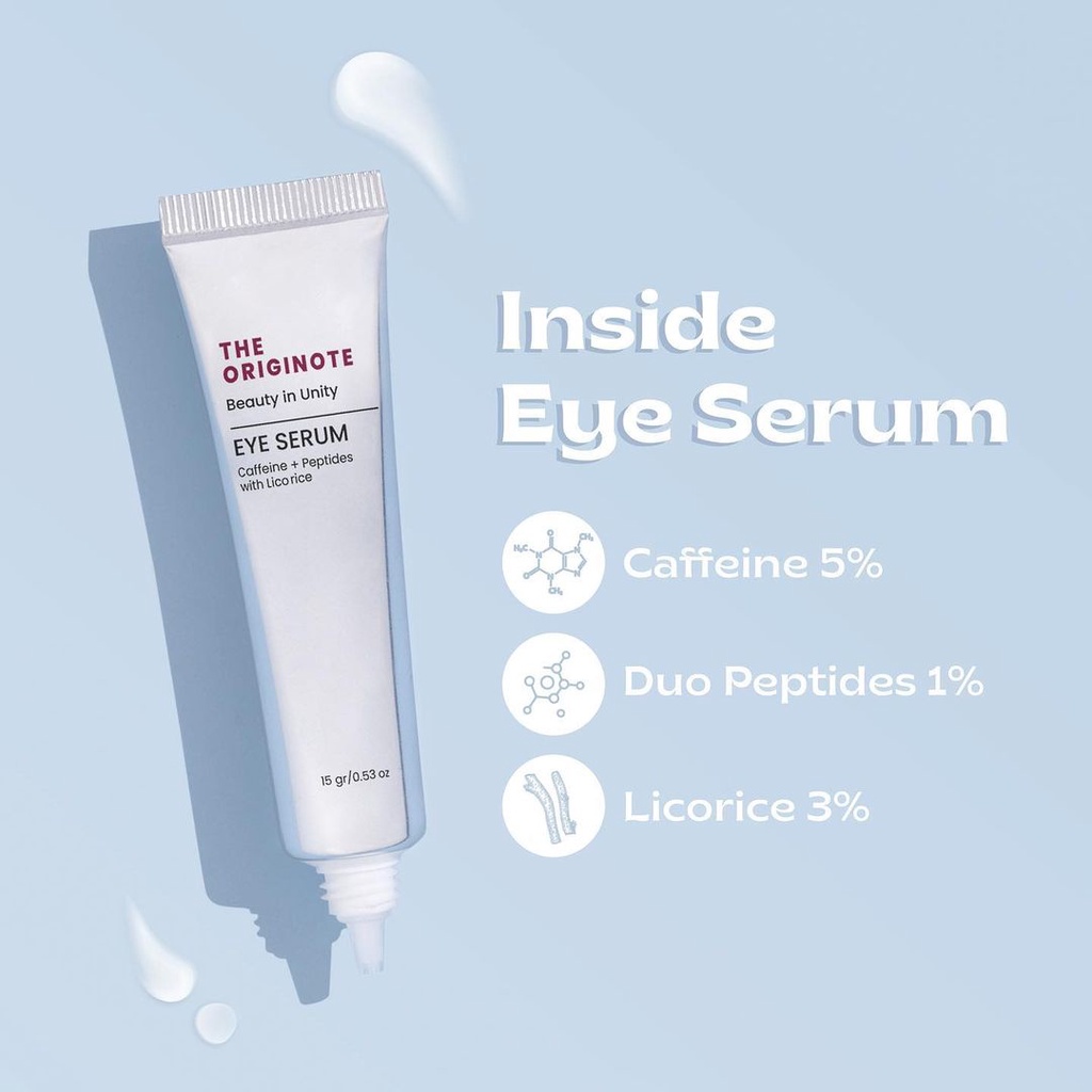 THE ORIGINOTE EYE SERUM CAFFEINE + PEPTIDES WITH LICORICE BY THE ORIGINOTE BPOM APPROVED