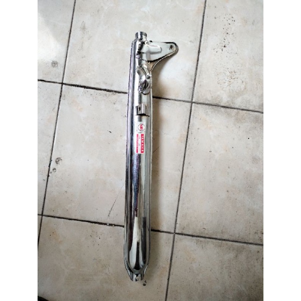 knalpot yamaha v75 v75dx baru stok lama detail mirip ori aplikasi v80