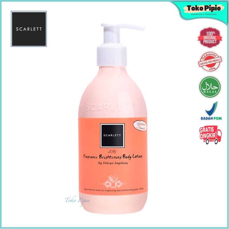 Toko Pipie Scarlett Scarlet Whitening Brightening Body Lotion Jolly Pemutih Perawatan Kulit Badan Tu