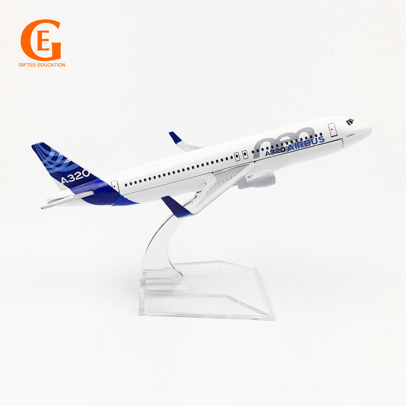 Miniatur Diecast Pesawat Terbang Airbus A320 Bahan Metal Ukuran 16CM / 20CM Untuk Koleksi / Hadiah