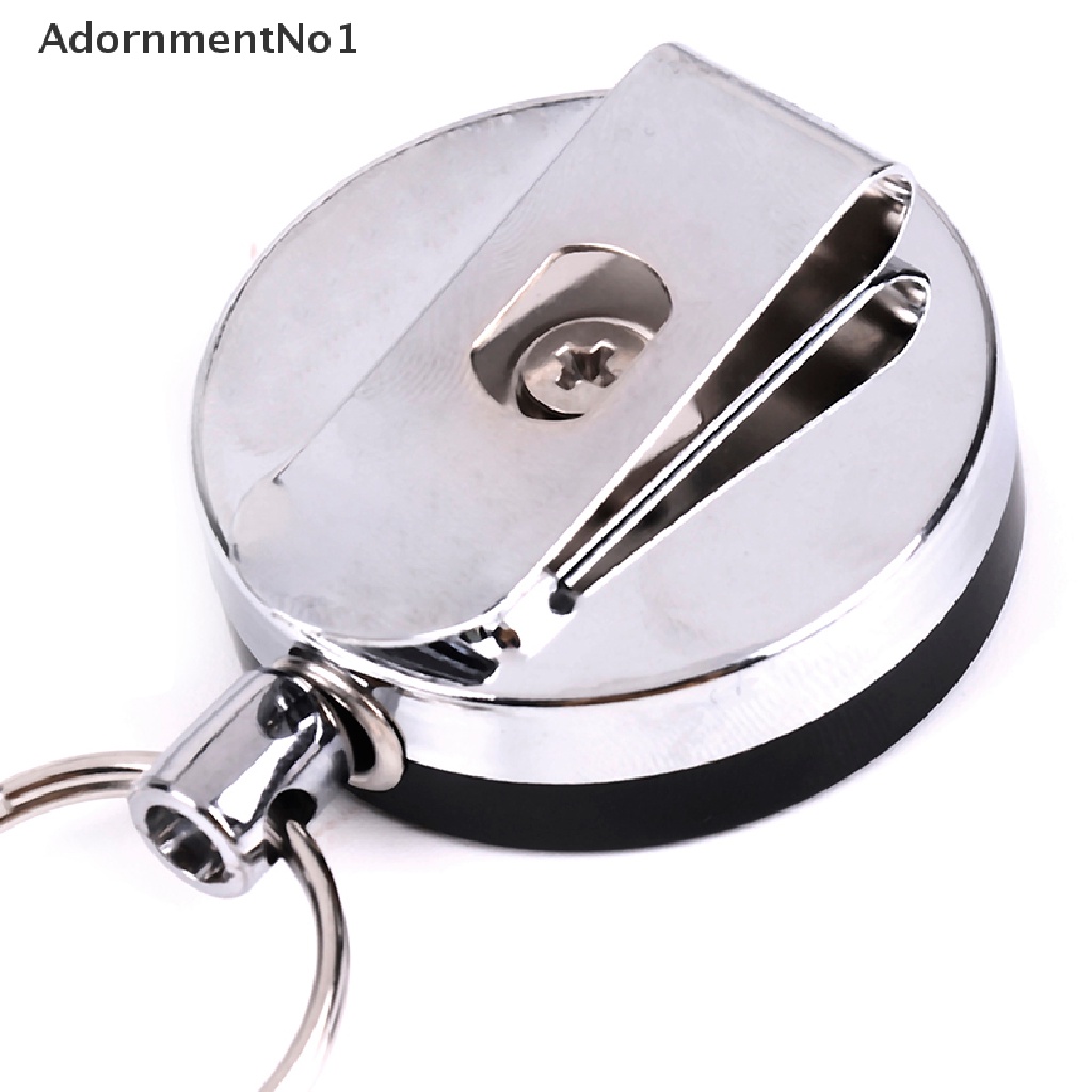 (AdornmentNo1) Gantungan Kunci Tali Kawat Baja Elastis retractable Dengan alarm