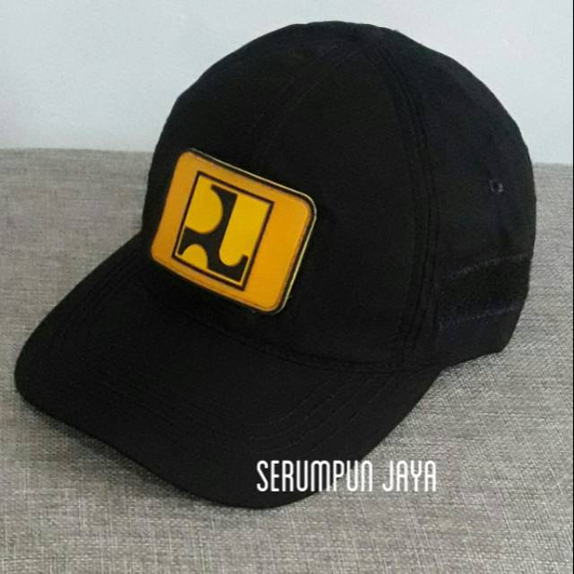 TOPI PUPR - TOPI PUPR VELCRO HITAM