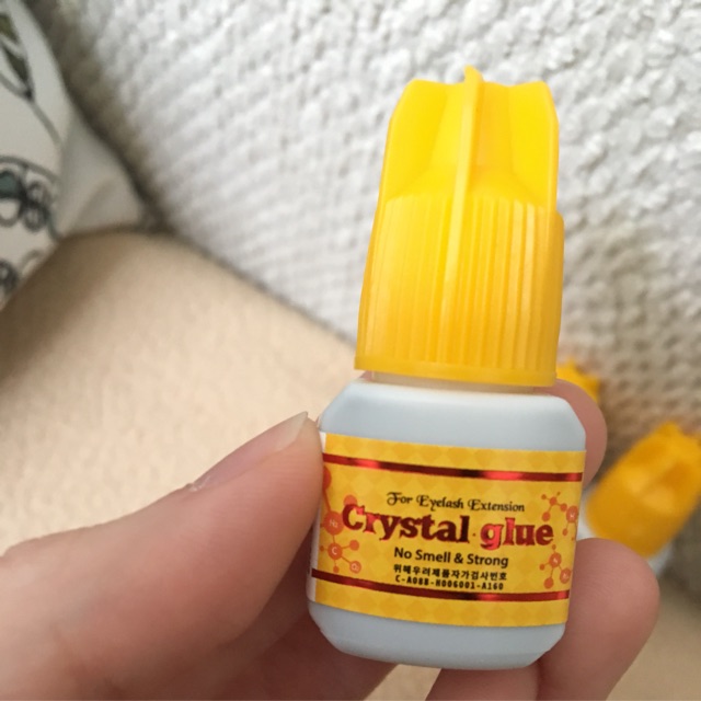 Crystal yellow glue eyelash extension underlash/ lem tanam bulu mata bawah tidak perih