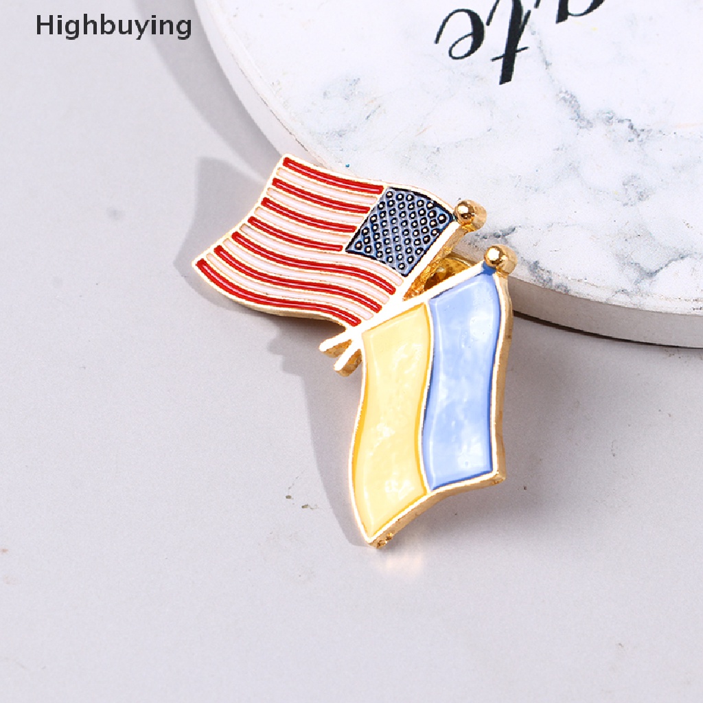 Hbid Bros Pin Desain Bendera Ukrainian Patriotik USA Eropa