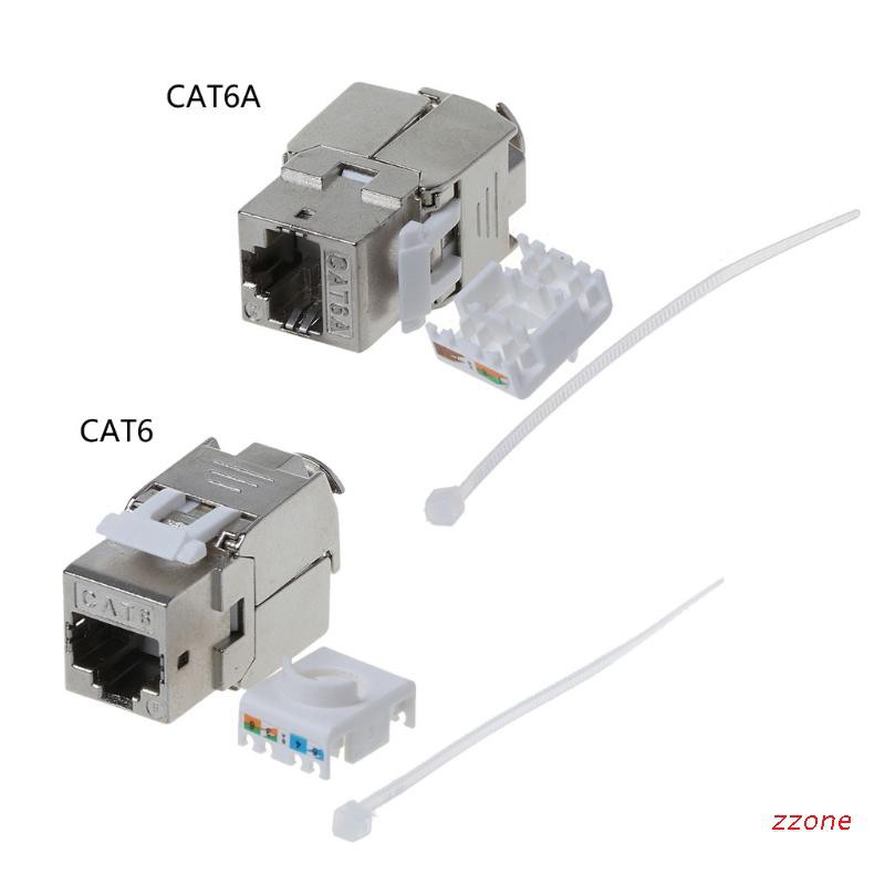 5pcs Modul Pelindung Cat6 Cat6A Keystone Jack Rj45 Ke Lsa Ftp Bahan Zinc Alloy