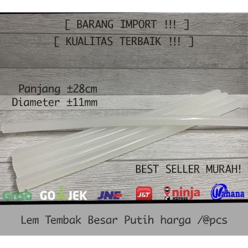 ( Ecer ) ISI LEM LILIN / REFFILL LEM BAKAR / REFILL LEM TEMBAK / GLUE GUN STICK BIG SMALL CLEAR