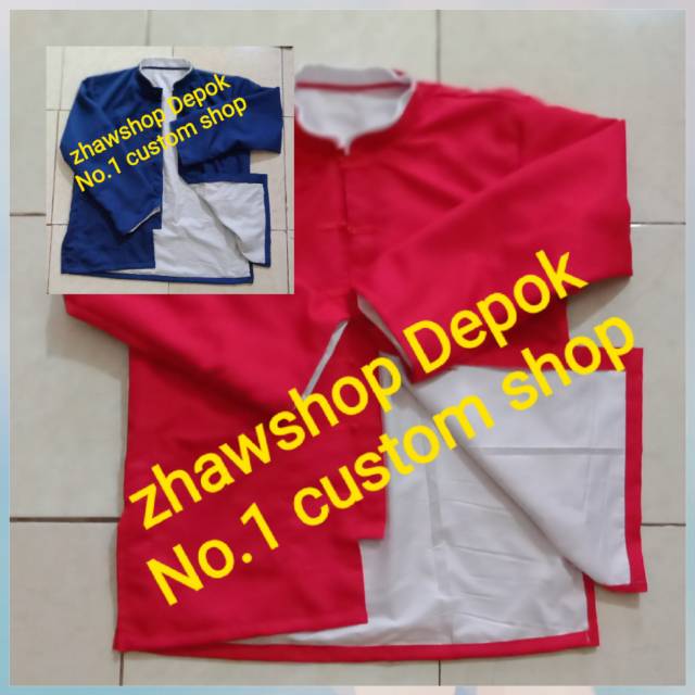 CUSTOM : 2 LAPIS -BAJU IPMAN , BAJU KUNGFU, BAJU SHANGHAI, KWALITAS TAILOR, BAJU KOKO UNIK