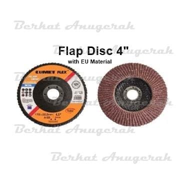Flap Disc / Amplas Tumpuk 4" / Mata Gerinda Poles Besi Kayu Grit 60, 80, 100, 120