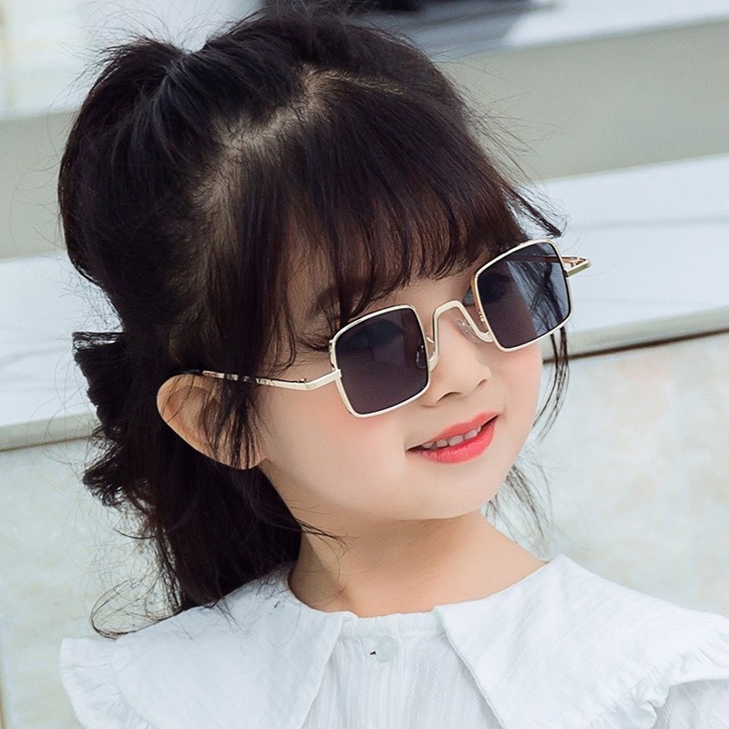 (YUZHU) COD Kacamata UV Bingkai Logam Fashion Korea untuk Anak-Anak