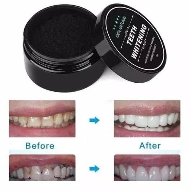 PEMUTIH GIGI TEETH WHITENING ACTIVED CHARCOAL POWDER ORIGINAL