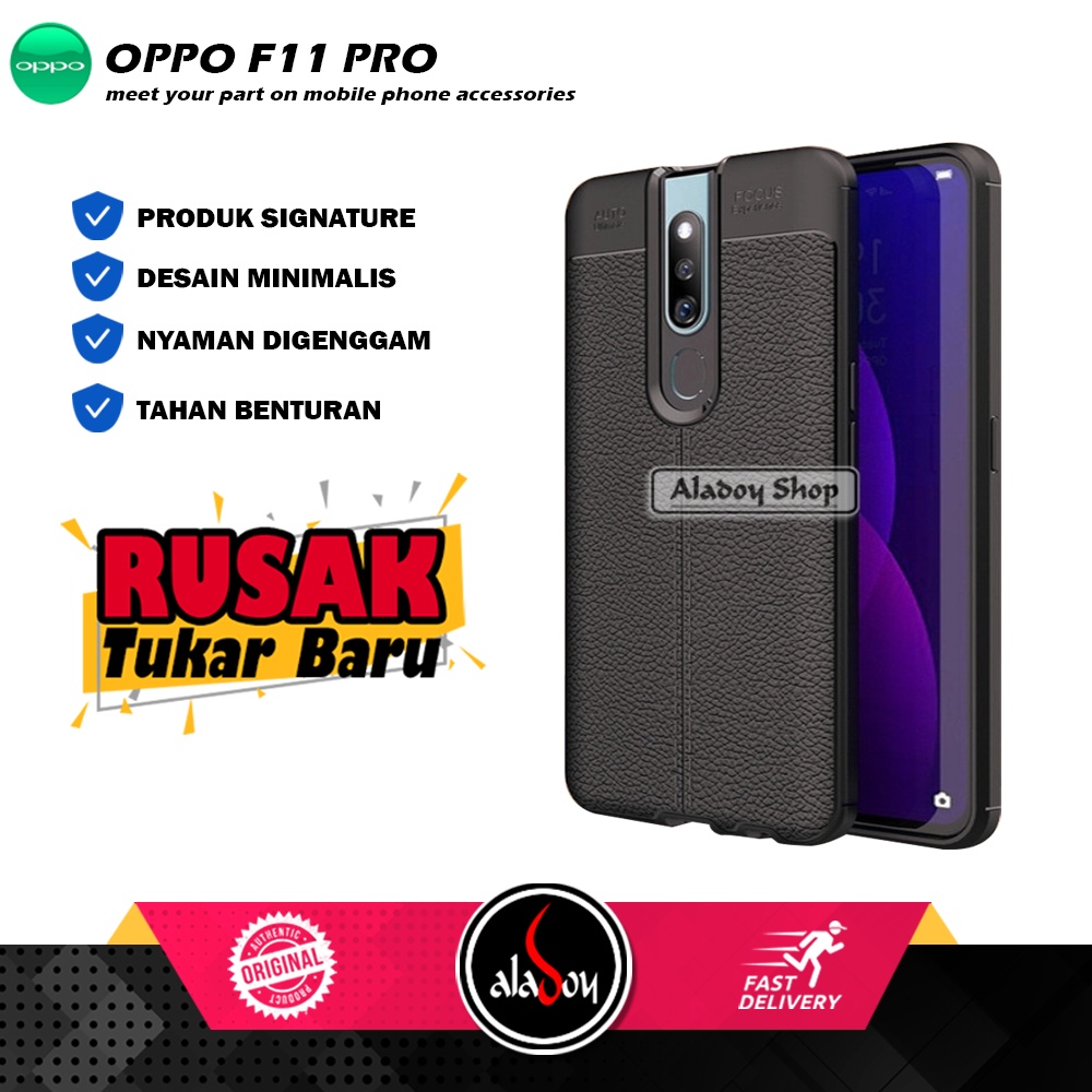 Case OPPO F11 PRO Ultra Slim Auto Focus Leather Premium Softcase