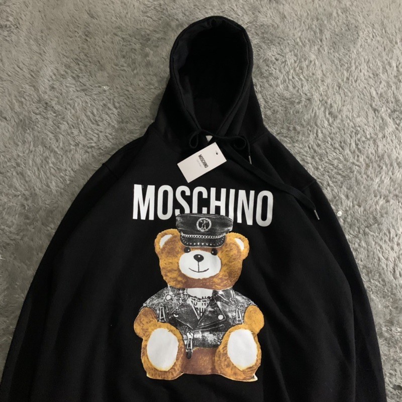 JAKET HOODIE PRIA DISTRO - SWEATER HOODIE MOSCHINO ORIGINAL DISTRO PULTAG &amp; LEBEL PREMIUM QUALITY