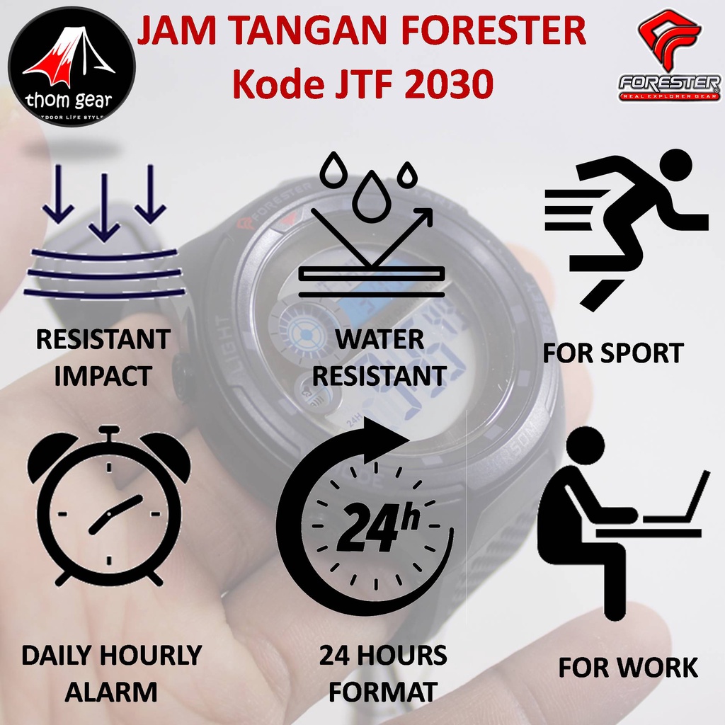 Forester Jtf 2030 Jam Tangan Pria Origial Forester Analog Digital Adventure Sport Outdoor Waterproof Water Resistant Anti Air Pria Cowok Original Ori Terbaru 2022 Free Rubber Strap Cadangan Batre Box Kayu Thomgear Bangakalan Palangkaraya Pare Pare Kebomas