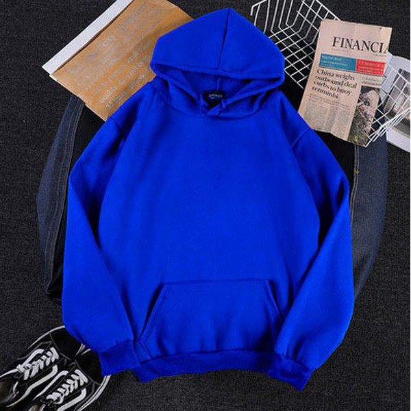 Jaket Hoodie Bahan Tebal Warna Biru Tua Shopee Indonesia