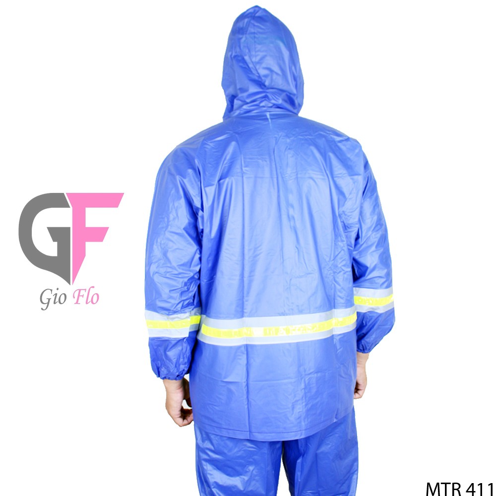 GIOFLO Jas Hujan Pengendara Motor Blue / MTR 411