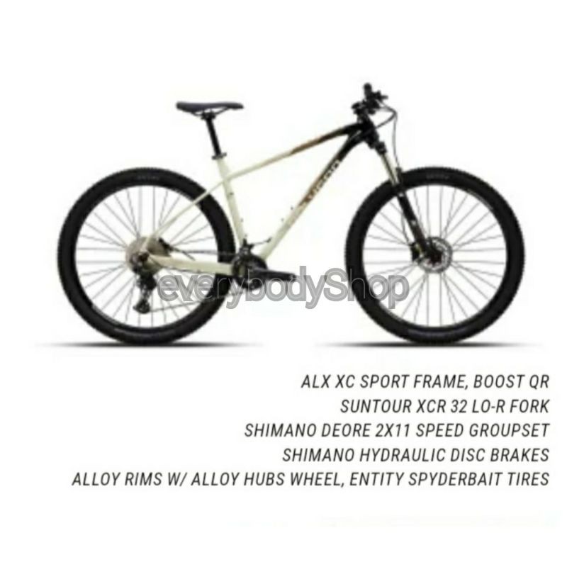 READY SEPEDA MTB POLYGON XTRADA 6 X6 2021 1x11 2x11 SIZE 27.5 SIZE M WARNA BLACK CREAM GOWES