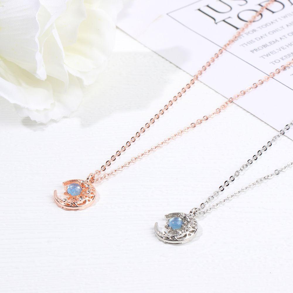 Lily Stars And Moon Necklace Fashion Gift Perhiasan Keluarga Kalung Klavikula