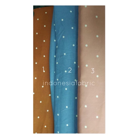 Kain bahan meteran kain rayon motif Polkadot