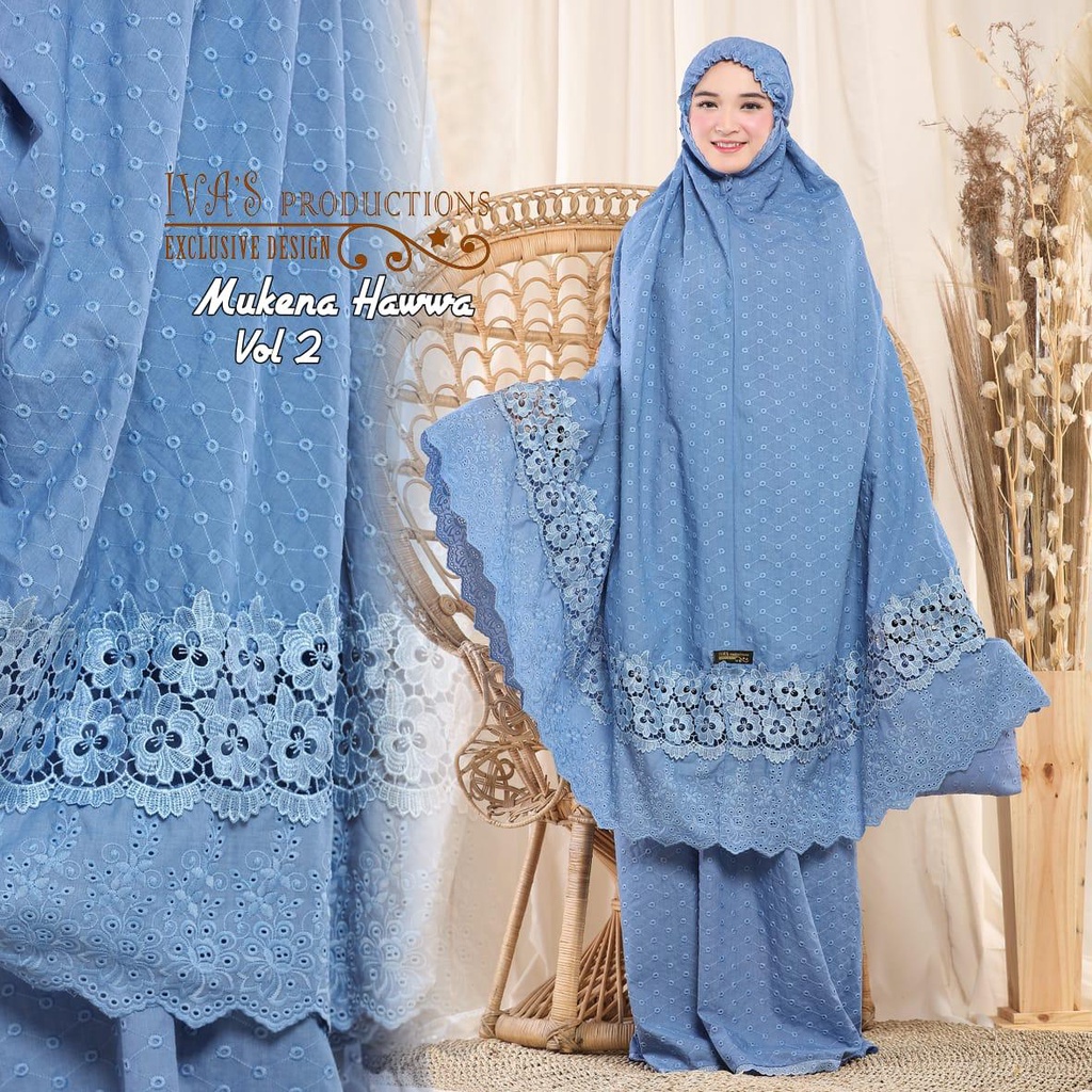 Mukena Hawwa Bahan Katun Paris Premium Harga Grosir/Best Seller/COD/AlesyaMuslim