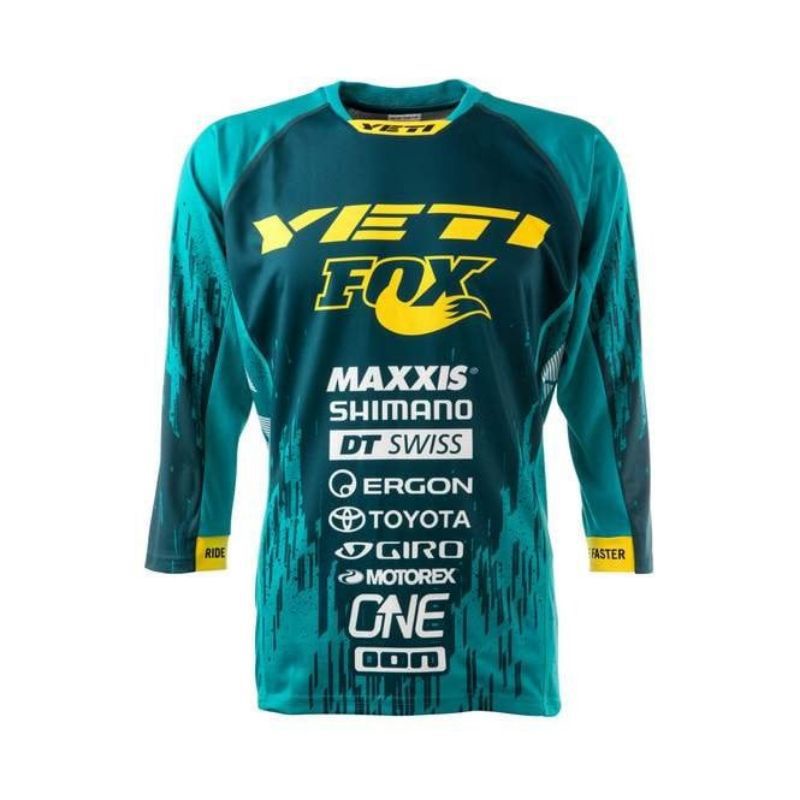 Jersey Sepeda MTB Yeti Terbaru Terbaik Pakai Nama 3/4