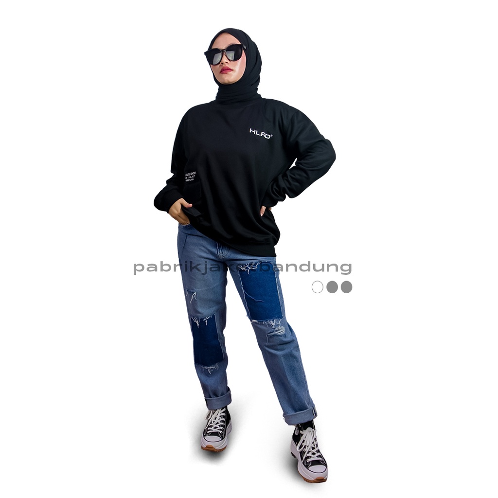 HOLYRIDER Sweatshirt Pocket Down Hitam