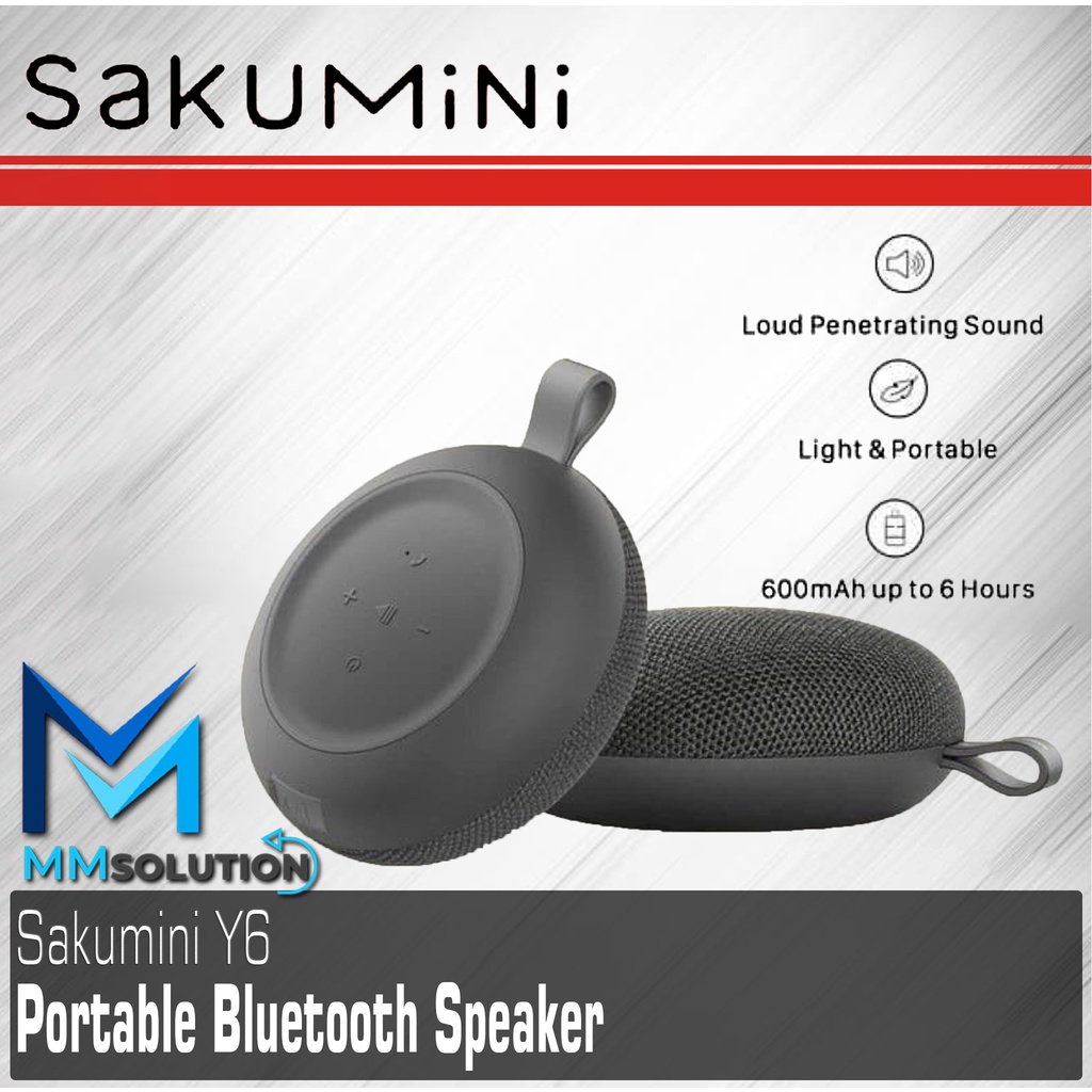 SAKUMINI Y6 Round Bluetooth Wireless Speaker