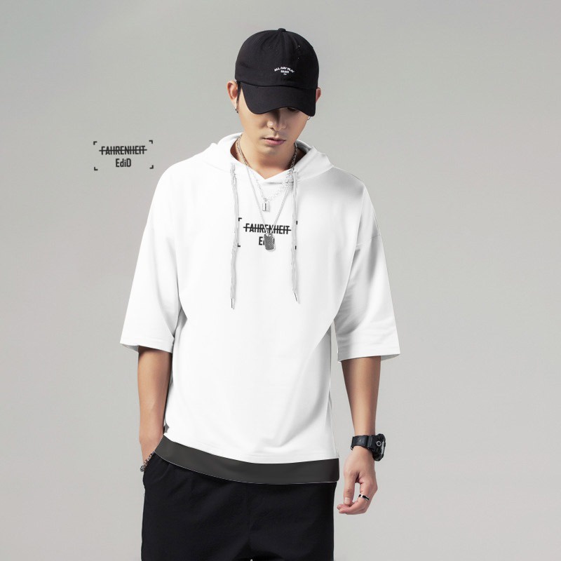 Amspro Atasan pria Fahrenhiet Baju hodie Baju oversize pria