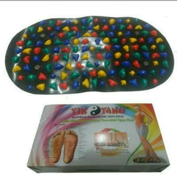 Promo COD Alas refleksi batu sintetis matras terapi akupuntur kaki Yin Yang